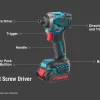 Ronix Батериски Завртувач 20V со 2 батерии - Image 3